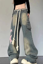 Wide Leg Patchwork Heart Jeans image 8