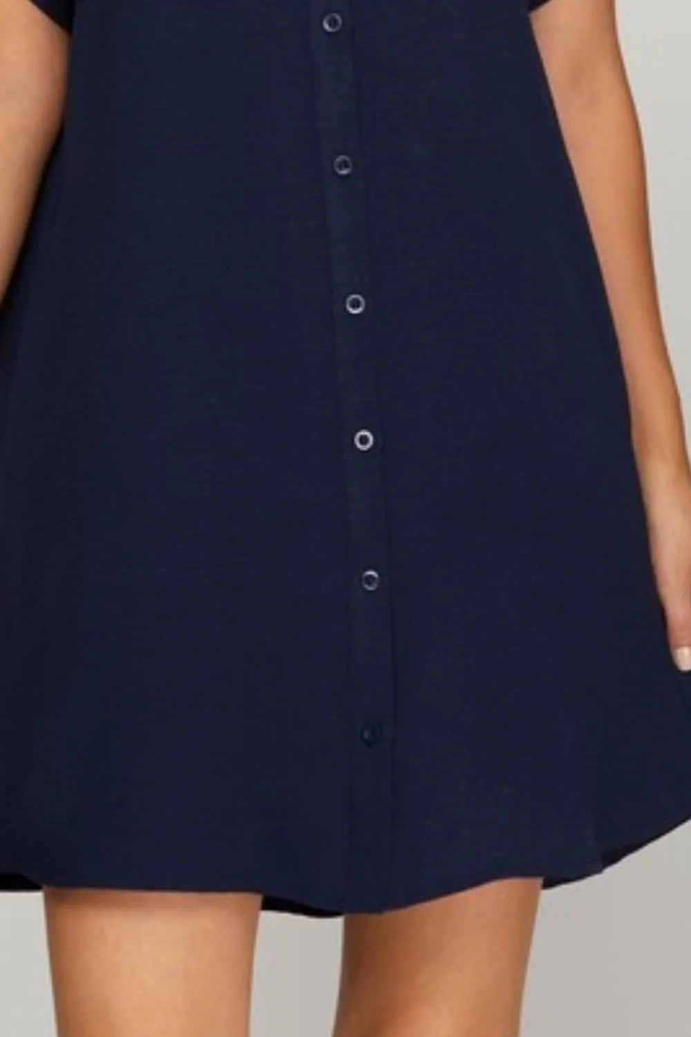 Ariana Shirt Dress detail view styled for Avrienne