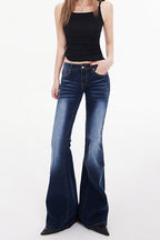 Low Waist Long Flare Jeans image 7