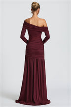Sheer Pleated Off Shoulder Party Dress image 5