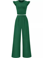 Margot Wide Leg Set detail view styled for Avrienne