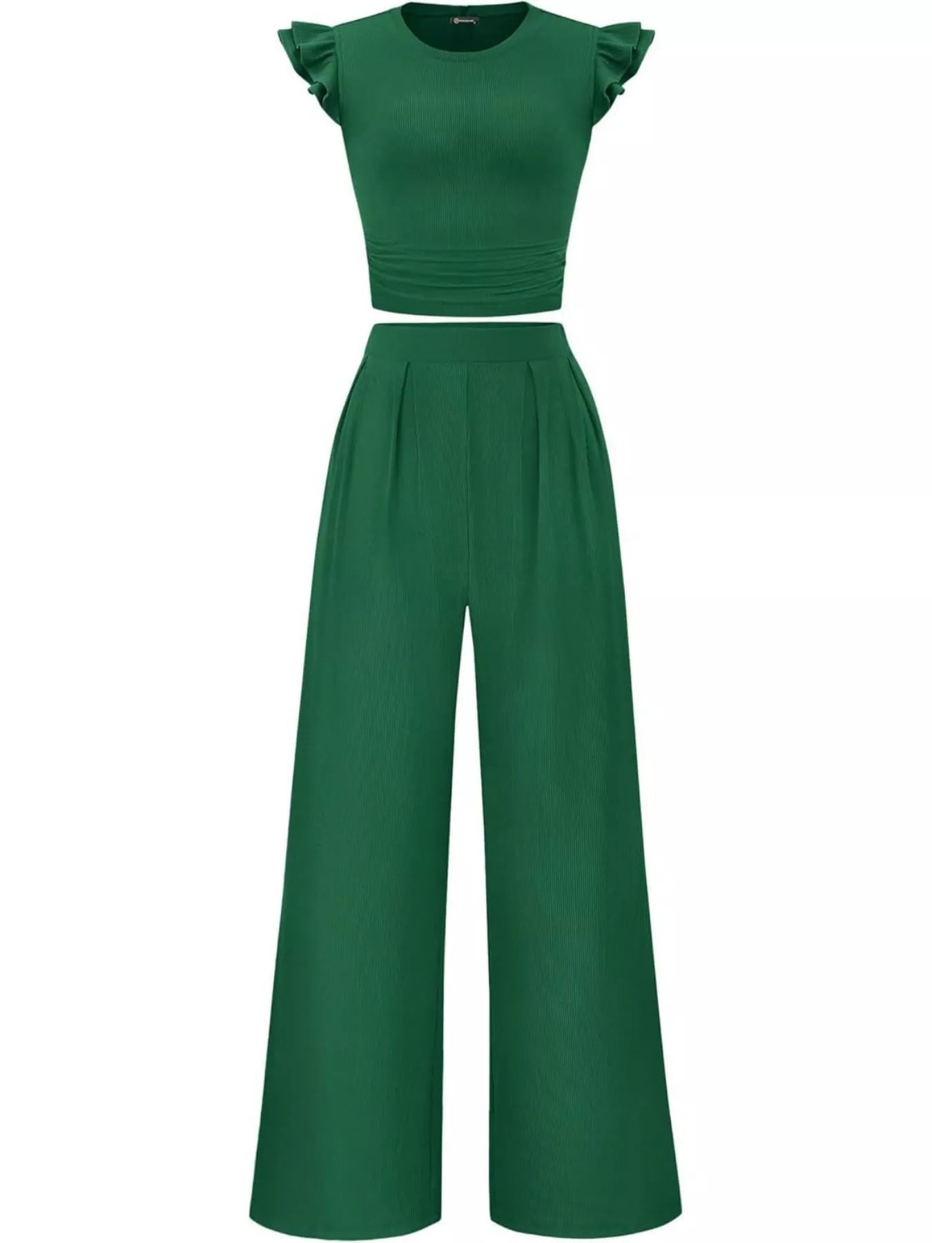 Margot Wide Leg Set detail view styled for Avrienne