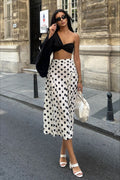 Polka Dot High Waist A-Line Skirt image 1