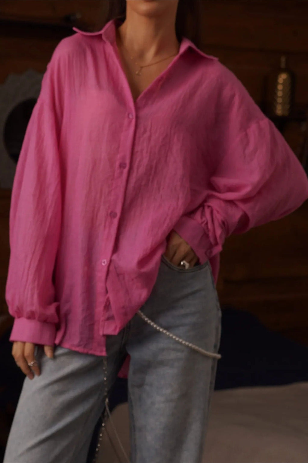 Solid Casual Chic Long Sleeve Blouse image 15