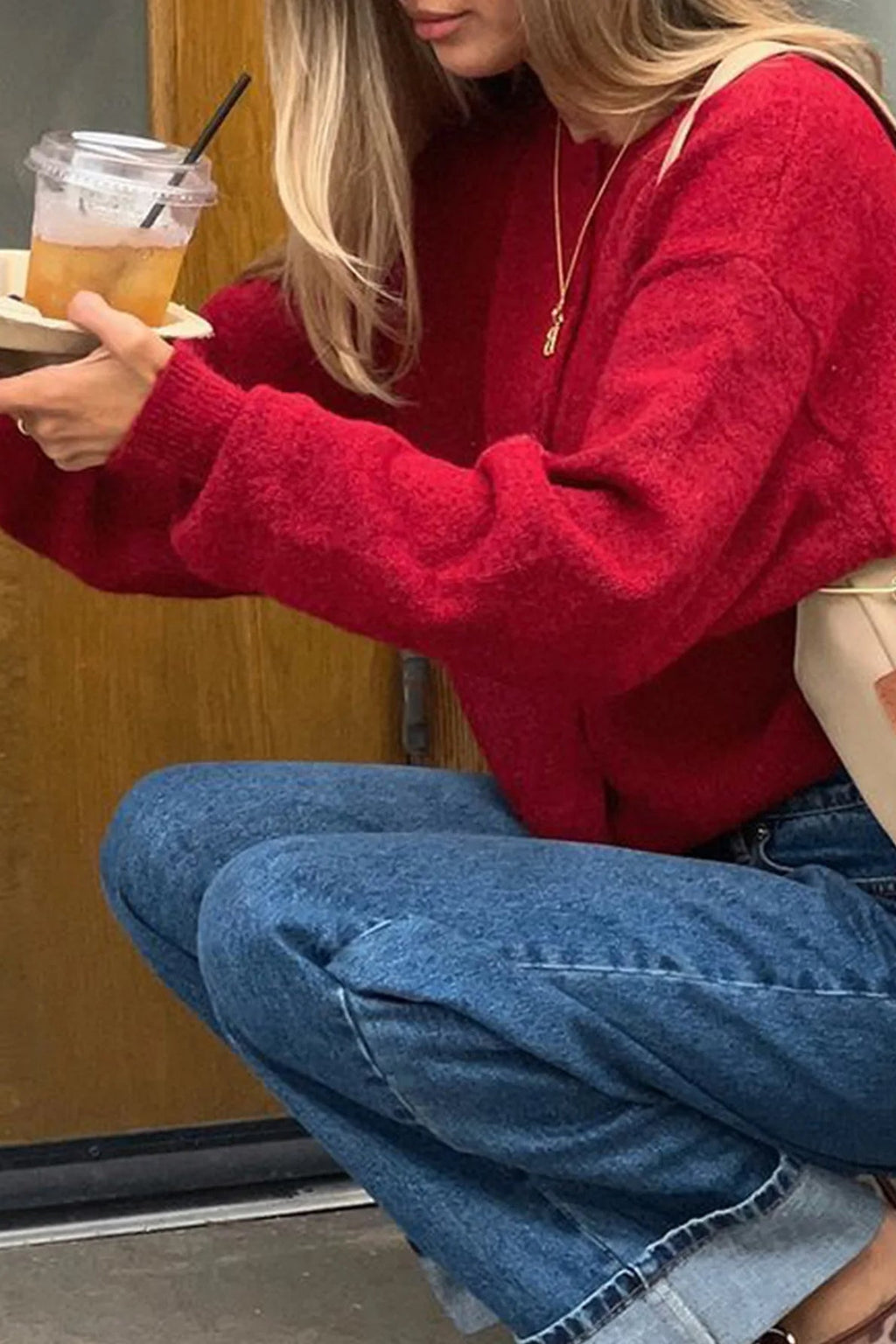 Cropped Knit Button Cardigan image 4
