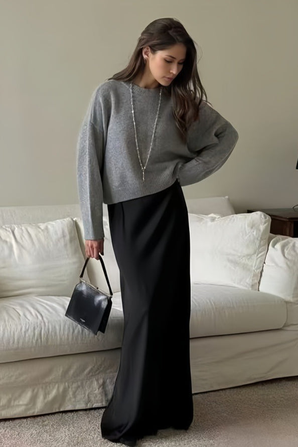 Loose Basic Knit Pullover Sweater image 7