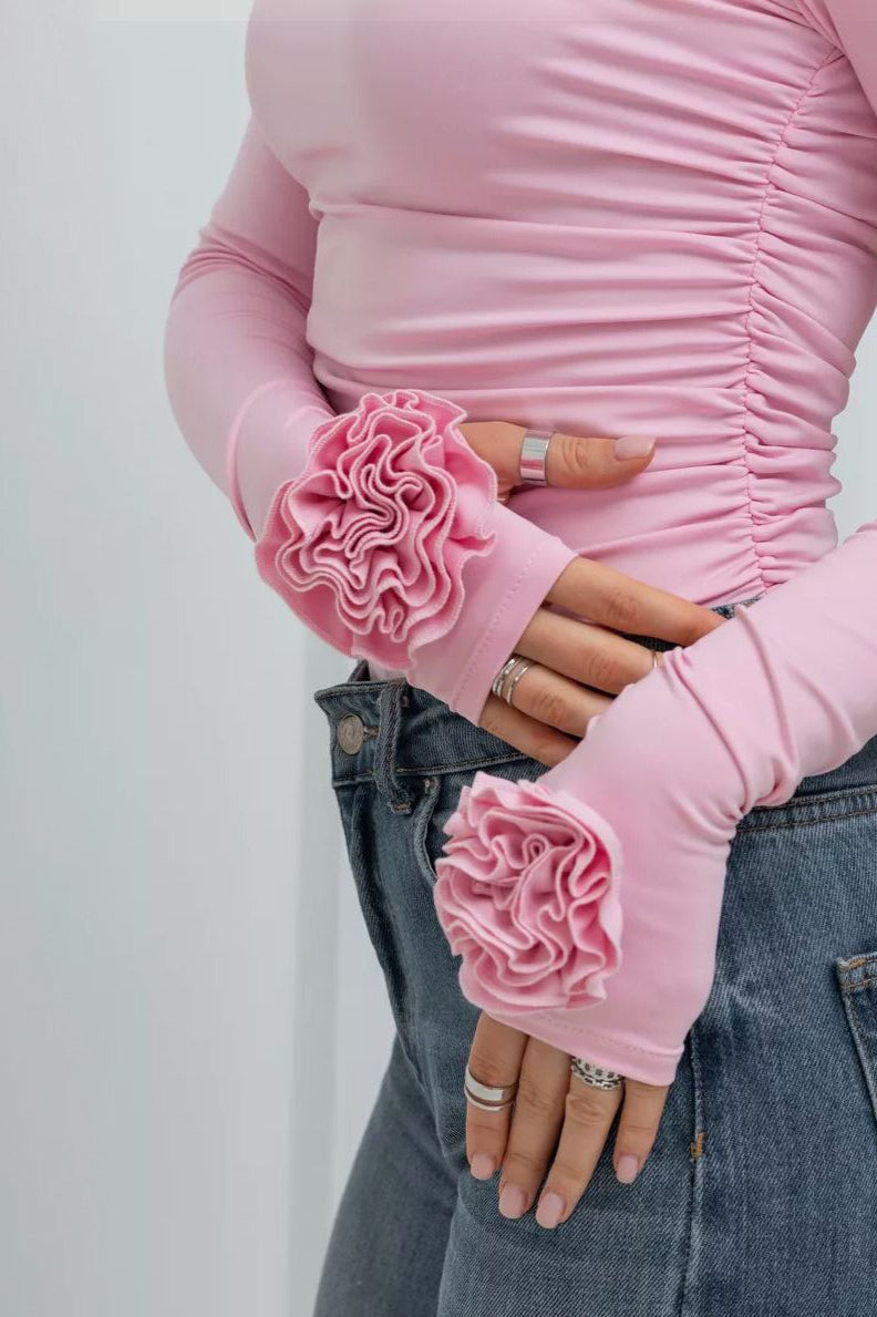 3D Floral Slim-Fit Long Sleeve Tee image 6
