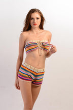 Knit Bandeau Bikini Set image 2