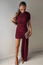 Solid Smocked Tie-Front Bodycon Mini Dress image 6