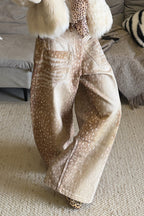 Deer Pattern Color Block Loose Jeans image 2