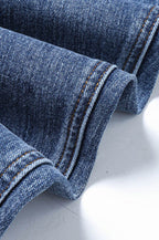 Ripped Raw Hem High Waist Jean image 4