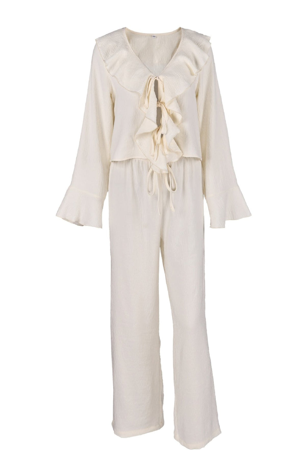 Elegant Ruffle Wide Leg Two Piece Set image 6