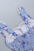 Floral A-line Cutout V-neck Spaghetti Strap Party Dress image 9