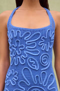 Elegant Knitted Sleeveless Floral Dress image 4