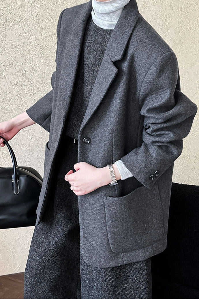 Wool Blend Relaxed Fit Blazer image 10