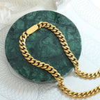Vivienne Chain Necklace detail view styled for Avrienne