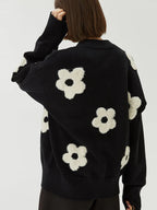 Jacquard Knit V-Neck Cardigan image 5