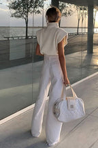 Vintage Turtleneck Short Sleeve Sweater image 3