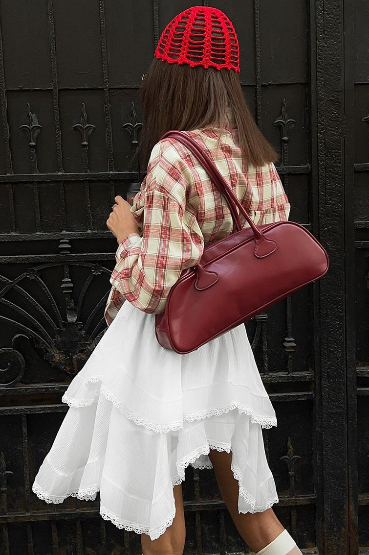 White Ruffle Double Pleated Cake Skirt image 3
