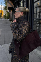 Leopard Print Long Trench Coat image 2