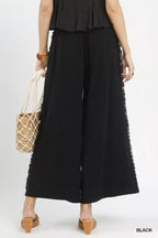 Laurel Linen Trousers detail view styled for Avrienne