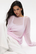 Lightweight See Through Knit Blouse image 6