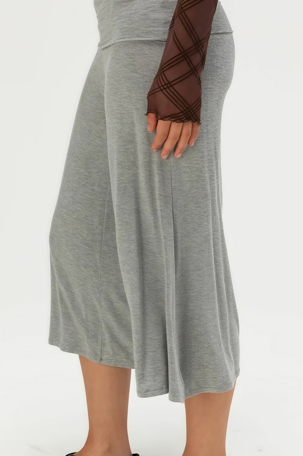 Solid Color High Waist Casual Pants image 4