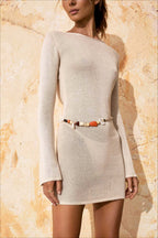 Backless Knit Flare Sleeve Cover Up image 5