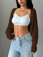 Loose Fit Knit Shrug Cardigan image 13