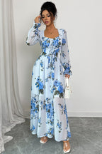 Simple Floral Long Sleeve Maxi Dress image 2