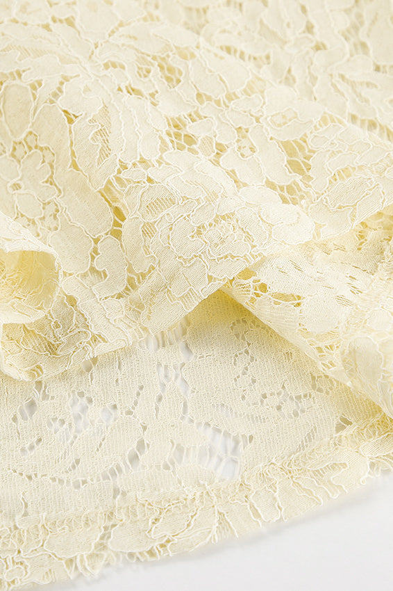 Lace Hollow High-Waisted Midi Skirt image 5