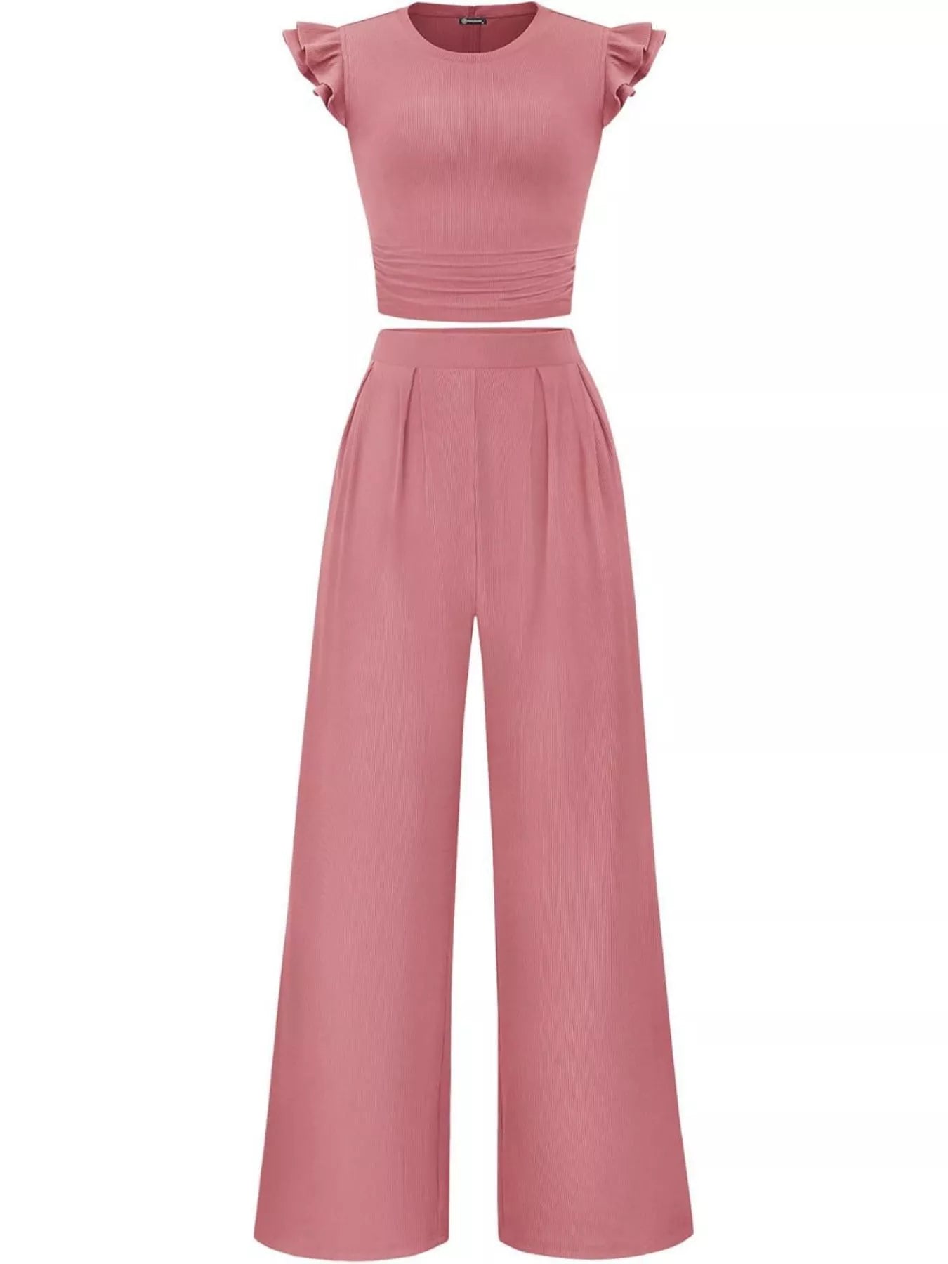 Margot Wide Leg Set detail view styled for Avrienne