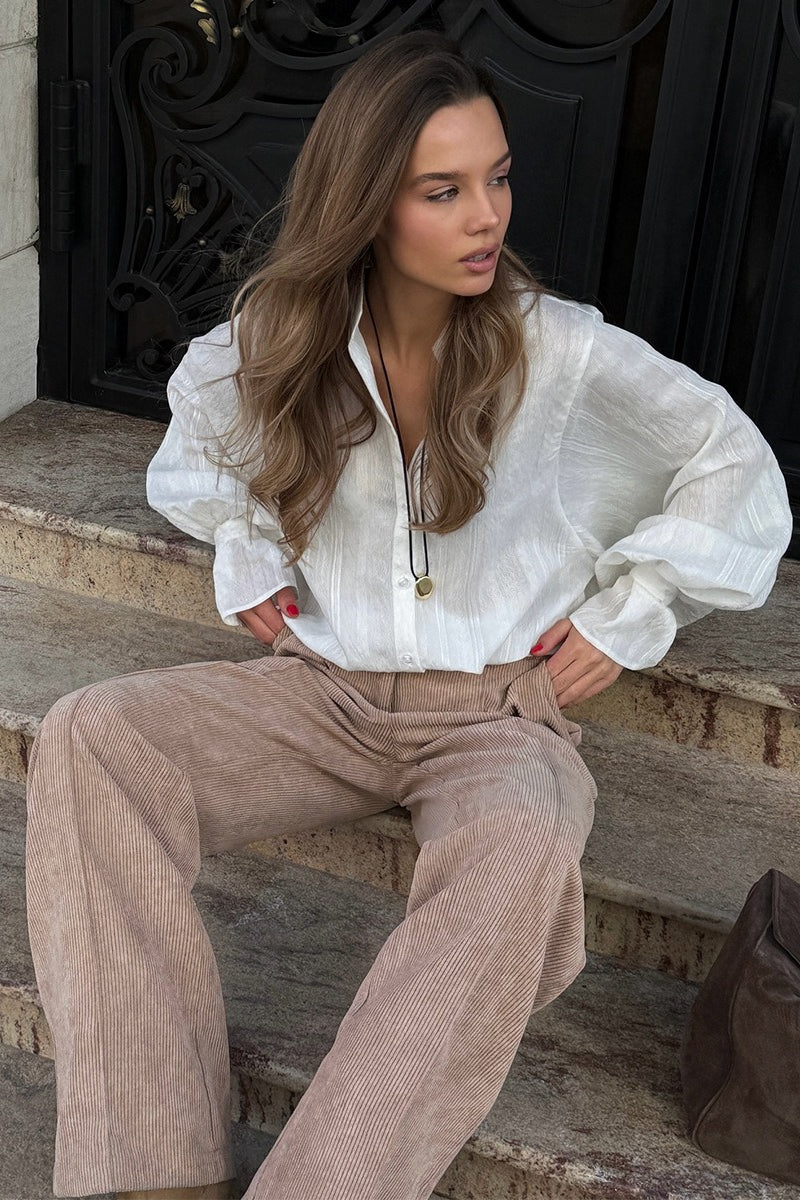 Cotton Corduroy Wide Leg Pants image 3