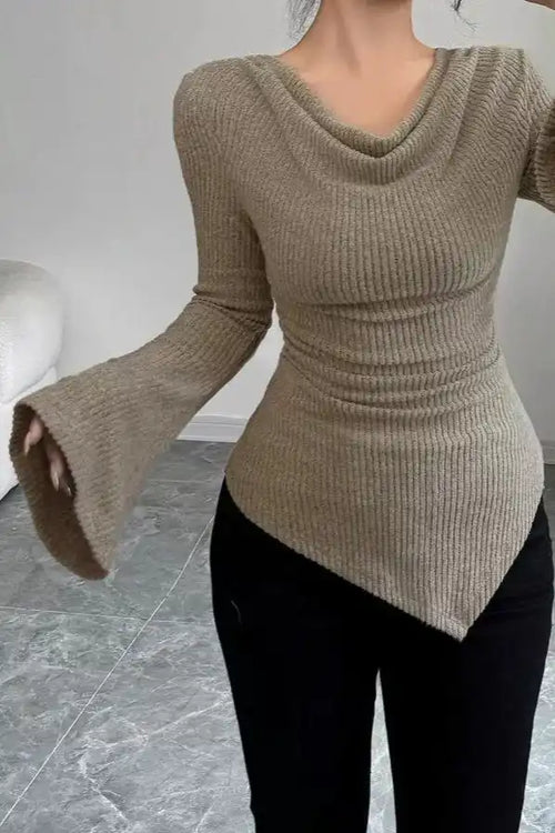 Bodycon Off-Shoulder Knit Top image 2