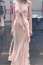 3D Rose Flowy Spaghetti Strap Backless Maxi Dress image 7
