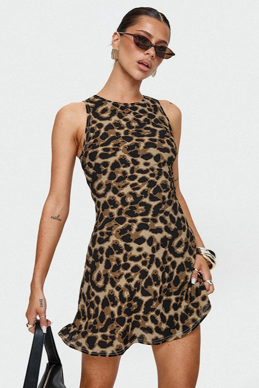 Leopard Print Tank Mini Dress image 2