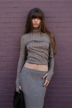 Stylish Plaid Slim Neat Two Piece Set image 3