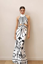 Sleeveless Print Cutout Slim Fit Maxi Dress image 1