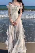 Spaghetti Strap Ruffled Floral Flowy Maxi Dress image 1