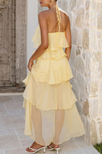 Tiered Ruffle Chiffon Print Maxi Dress image 11