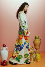 Elegant Floral Print Off Shoulder Maxi Dress image 2