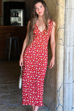 Deep V Floral Vacation Tank Maxi Dress image 1