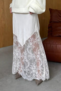 Lace Patchwork Sheer Bodycon Skirt image 1
