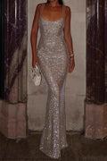 Sequin Diamond Bodycon Maxi Dress image 1