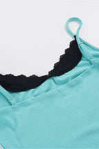 Contrast Lace Fake Two Piece Cami Top image 6