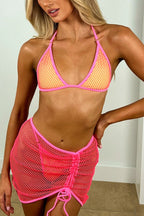 Mesh Drawstring Three Piece Swim Set image 4