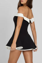 Contrast Bustier Ruffle Cocktail Dress image 4