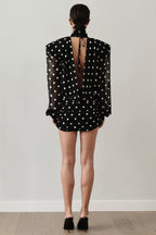 heer Polka Dot High Neck Mini Dress image 2