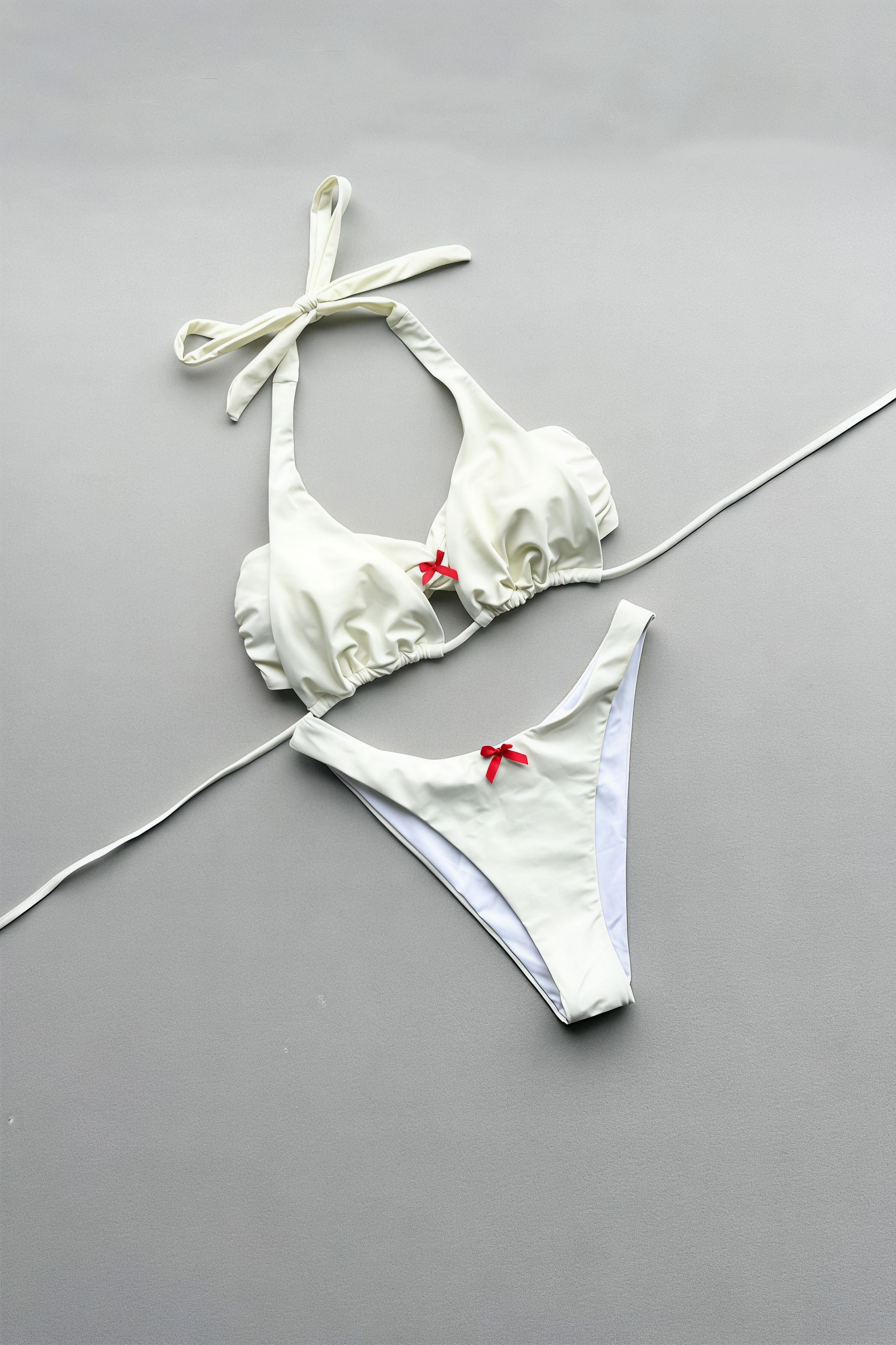 Chic Solid Bikini Set And Skirt Three Piece Swim Sets image 3