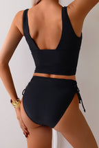 Backless String Tankini Two Piece Swim Set image 2